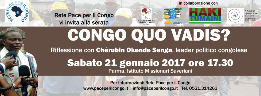 Congo, quo vadis? - serata di riflessione sulla RdCongo a cura di rete pace per il congo