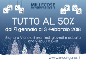 Mercatino Millecose a Viarolo Parma, saldi invernali, tutto al 50%